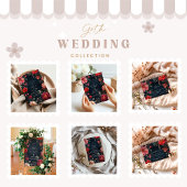 Crimson Noir Wedding Save The Date