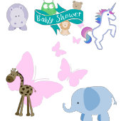 Critters and Butterflies Baby shower Congrats Vlaggetjes