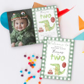 Croc Party | Schattigee Krokodil Twee Croc Verjaar Kaart