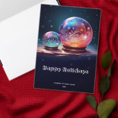 Crystal Snowballs Holiday Water Bottle Label Waterfles Etiket (Personaliseer de collectie van deze zelfstandige maker.)