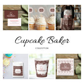 Cupcake Bakker Bakkerij Chef Catering Business Lab Ronde Sticker