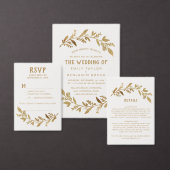 Curved Branches | Gold Hartelijk dank Briefkaart (Personaliseer de collectie van deze zelfstandige maker.)