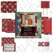 Modern Anemones Accent Fall Wedding Gastenboek