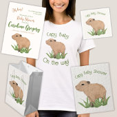 Custom Cute Capybara Pun Capy Baby shower Papieren Bekers