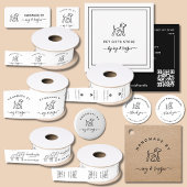 Script bedankt sociale handle Aangepast logo Ronde Sticker