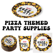 Kinder Pizza Party Favor Rechthoekige Sticker