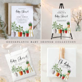 Boho Waterverf Potted kamerplanten Dank u Bedankzakje