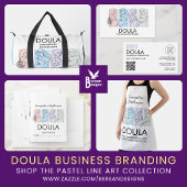 Persoonlijke aangepaste lijnkunst DOULA Schort
