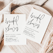 Zwart modern minimalistisch handgeschreven script bedankkaart