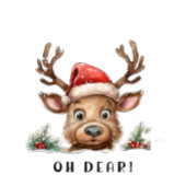 Grappig Ho Ho Ho hartslag | Rendier Santa Hat Cadeaupapier