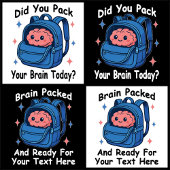 Cute Back-to-School Customizable “Brain Ready" Sticker