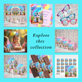 Schattigee baby eenhoorn en regenboog, meisjes ver spandoek