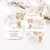 Beer geslachtsopenbaring acryl uitnodigingen