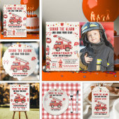 Sound the Alarm! Firefighter Birthday for Boys Kaart