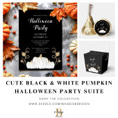 Cute Black trick or treat Pumpkin Halloween Bedankdoosjes