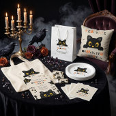 Zwarte Katten Halloween Feest Uitnodiging