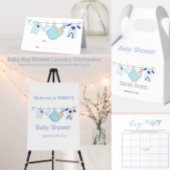 Leuke blauwe illustratie Luier Raffle Informatiekaartje