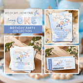 Schattigee Pastel Blauw Bruin Baby Beer piloot op