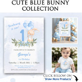 Schattige Bunny Blue 1e Verjaardagsjongen Lente Bedankdoosjes