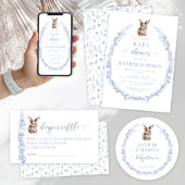 Pasen konijn baby jongen douche papier servetten