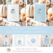 Schattige blauw een beetje pompoen jongen Baby sho Kaart