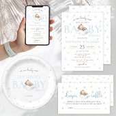 Slaap Teddy Bear Baby Boy Douche Welkom Teken Poster