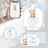 Blauw schattig teddybeer baby shower snoep gunst d bedankdoosjes