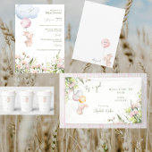 Blos Bloemen Bunny Het is een Meisje Douche Welkom Spandoek