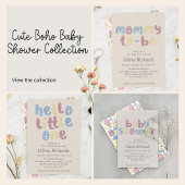 Schattigeste Hallo Baby shower Boho Kaart