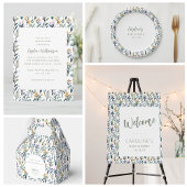 Schattige Boho Waterverf Wildflower Baby shower Cu Bedankdoosjes