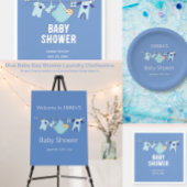 Elegant Schattige Blue Boy Baby shower Party Servet