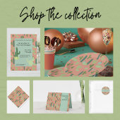 Leuke Cactus Peach & Green Papieren Bordje