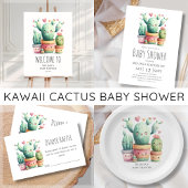 Cactus Baby Shower Kaart