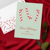 Kerstpatroon met rode, groene en witte snoepriet satijnen lint (Personaliseer de collectie van deze zelfstandige maker.)