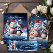 Schattigee cartoon stijl pinguïns vrienden. bad handdoek