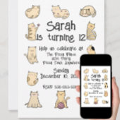 Schattigee Katten Verjaardagsfeestje,  Bedankkaart