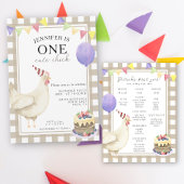 Waterverf Chick 1e verjaardag Papieren Bordje