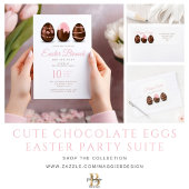 Elegante chocolade eieren Gelukkig Pasen Papieren Bordje