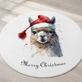 Feestelijke Alpaca Kerstmail Etiket