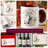 Aangepaste Winter Foliage Lantaarn Kerstkat Cadeaupapier