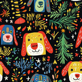 Schattigee Dog Christmas wrapping papieren vellen