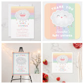 Schattigee Cloud regendruppels Baby Strooi Kaarten Acryl Bord