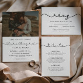 Eenvoudige mooie lettertype bruiloftskaart kaart