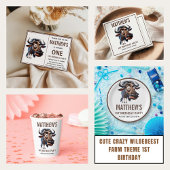 Cute Crazy Wildebeest Farm Theme 1st Birthday Spandoek