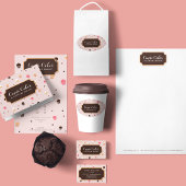 Cute Cupcakes Bakery Pattern Roze Spandoek