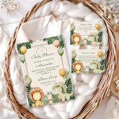 Schattige Dino Oerwoud Baby shower Kaart