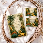 Cute Dinosaur Baby Shower Kaart