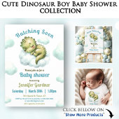 Leuke dinosaurus Boho Baby shower Luier Raffle Tek Poster