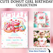 Donut Lief Kleurrijk Roze Meisje Verjaardagsnaam Inpakpapier Vel