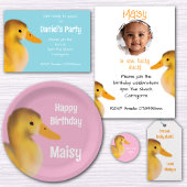 Schattigee Duckling Verjaardagsuitnodiging Kaart